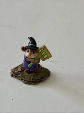 Wee Forrest folk Small Pets Witch Hamster Figurine - Purple